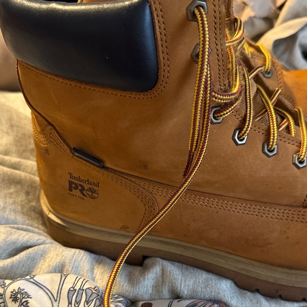 Men's Timberland Pro Soft ToeTan Work Boots - Picture 5 of 14